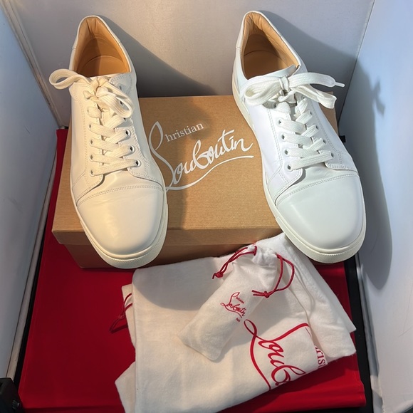 Christian Louboutin white leather sneakers. - Picture 4 of 6